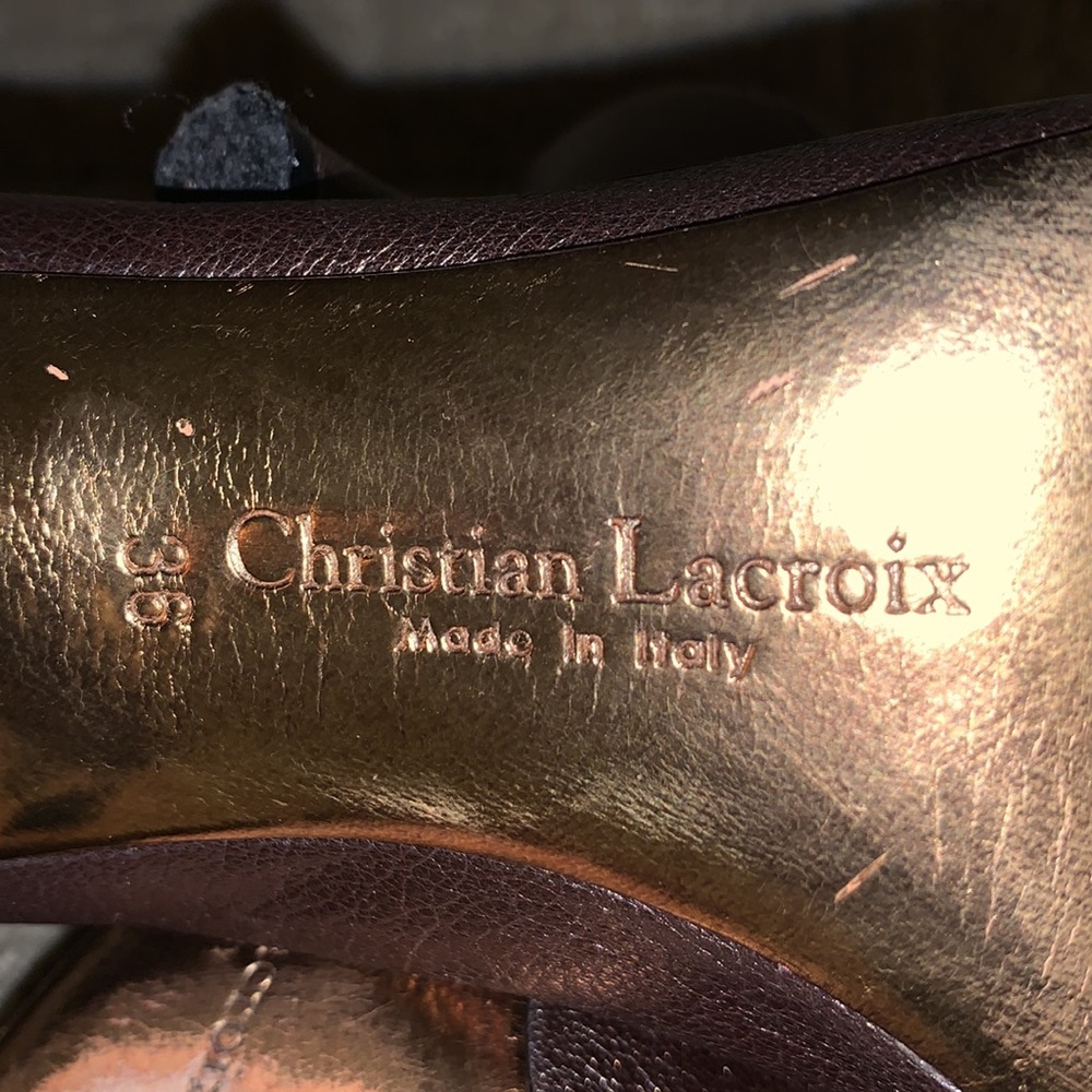 Christian Lacroix Peep-Toe Pumps - Picture 8 of 9